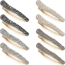 16 Pieces Pearls Rhinestone Alligator Hair Clips Rhinestone Duckbill Clips Duckbill Hairpins Hair Barrettes for Women Girls Hair Styling Tools Accesso