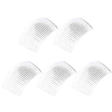5pcs French Twist 23 Teeth for Women Gift Plastic Styling Tool Accessories Hair Side Comb DIY Lightweight Clip Portable Clear