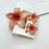 (Gradient red) Egg Flower Hair Clips 3pcs Multi Functional Shark Clip 1