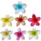(Red) Egg Flower Hair Clips 3pcs Multi Functional Shark Clip 5