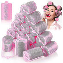 18pcs Large Soft Foam Hair Rollers, 40mm, Curlers for Women & Kids