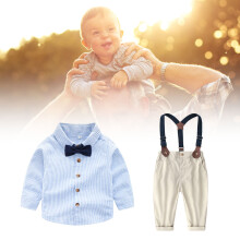 Jungen Outfit Set mit Hose und Hemd 100cm Blau