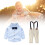 Jungen Anzug Langarm Hemd Blau 100cm Set 17