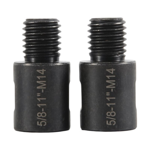 2pcs 5/8 Inch-11 to M14 Adapter Angle Grinder Thread Converter Adapter Shaft Connector for Diamond Core Drill Bits