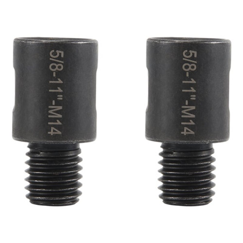 2pcs 5/8 Inch-11 to M14 Adapter Angle Grinder Thread Converter Adapter Shaft Connector for Diamond Core Drill Bits 1