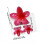 (Blue) Egg Flower Hair Clips 3pcs Multi Functional Shark Clip 4