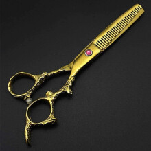 Hairdressing Scissors 440C Stainless Steel Dual Cutting and Thinning Set with Comfort Grip