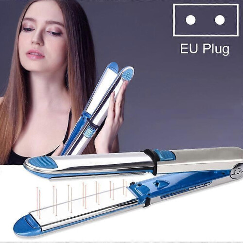 2 in 1 Titanium Hair Straighter Curler Iron EU
