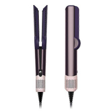 (UK, Purple) Hot Air Brush 2-in-1 Hair Dryer & Straightener Wet & Dry Styling Tool Fast Drying No Heat Damage EU/UK Plug Travel Hair Styler