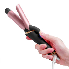 Mini Curling Iron for Short Hair Dual Voltage Travel Hair Curler Fast Heating Auto ShutOff 1 Inch Black