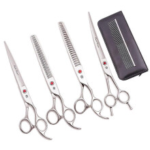 (Z3015 Yin PYYuSC5P) Purple Dragon 8 Inch Dog Grooming Scissors Thinning Shears Professional Cat Pet Scissors Hair Cutting High Quality Z3015-b