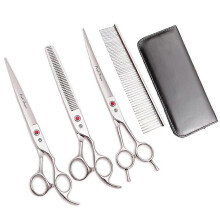 (Z3015 Yin PYSC4P) Purple Dragon 8 Inch Dog Grooming Scissors Thinning Shears Professional Cat Pet Scissors Hair Cutting High Quality Z3015-b
