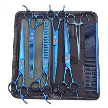 (Z3015 Lan 7P) Purple Dragon 8 Inch Dog Grooming Scissors Thinning Shears Professional Cat Pet Scissors Hair Cutting High Quality Z3015-b
