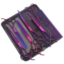 (Z3015 Zi 7P) Purple Dragon 8 Inch Dog Grooming Scissors Thinning Shears Professional Cat Pet Scissors Hair Cutting High Quality Z3015-b