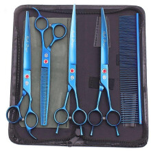 (Z3015 Lan PYSXC5P) Purple Dragon 8 Inch Dog Grooming Scissors Thinning Shears Professional Cat Pet Scissors Hair Cutting High Quality Z3015-b