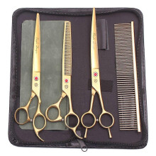 (Z3015 Jin PYSC4P) Purple Dragon 8 Inch Dog Grooming Scissors Thinning Shears Professional Cat Pet Scissors Hair Cutting High Quality Z3015-b