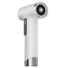 (White) Wireless Hair Dryer 15000mAh High Wind Power Ionic Hair Dryer Fast Drying for Dorms and Students