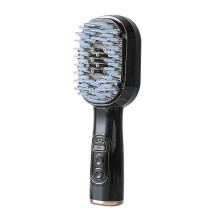 (A, Black) LED Scalp Massage Comb - 850nm Red Light Therapy - for Hair Thinning & Oily Scalp