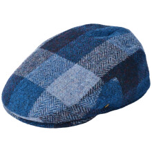 (Blue, M) Failsworth Stornoway Harris Tweed Flat Cap
