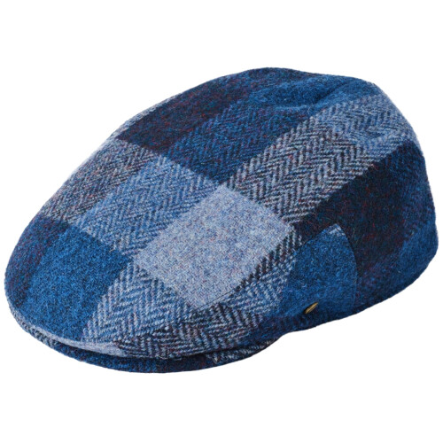 (Blue, M) Failsworth Stornoway Harris Tweed Flat Cap
