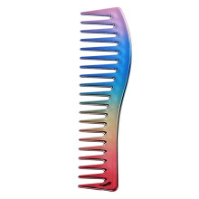 (dark coffee) Professional Dressing Comb Metal Hair Combs For Hair Styling Long Hair Cutting Comb Short Styling Electroplated Comb