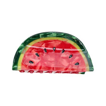 (watermelon) Acetate Claws Hair Clips With Playful Fruit Shapeds Hairpins For All Hair Types And Occasions Multicolor