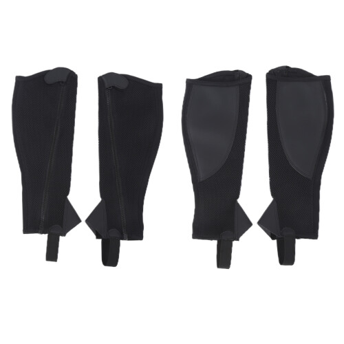 Kinder Reitschutz Halbe Chaps CL Schwarz