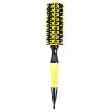 (Yellow 12) Multi-Function Round Hair Brush - Heat-Resistant Aluminum Barrel for Root Volume, Curling, and Anti-Static Hair Styling