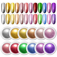 12 Box Chrome Nail Glitter, Holographic Classic Nail Art Powder Set
