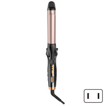 (US plug, Black) Automatic Rotating Curling Iron Multifunctional Hair Curler Straighter for Long Short Hair