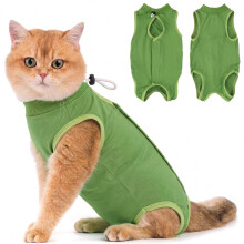 Avont Cat Recovery Suit - Kitten Onesie for Cats After Surgery | Stop Licking, Protects Stitches, L: Neck 26-32cm, Chest 43-47cm, Back 34cm
