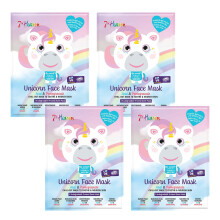 7th Heaven Unicorn Face Mask Gift Set with 4 kids sheet masks, hydrating and suitable for sensitive skin, for children aged 8+