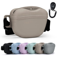 Silicone Dog Treat Pouch with Training Clicker | Upgraded Magnetic Closure, 1.6 Cup Capacity, Food-Grade Silicone, Easy Cleaning