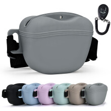 Silicone Dog Treat Pouch with Training Clicker | Upgraded Magnetic Closure, 1.6 Cup Capacity, Food-Grade Silicone, Easy Cleaning