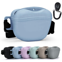 Silicone Dog Treat Pouch with Training Clicker | Upgraded Magnetic Closure, 1.6 Cup Capacity, Food-Grade Silicone, Easy Cleaning