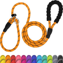 TagME Slip Lead for Dogs No Pull Training Lead 1.8m Reflective Dog Lead with Padded Handle & Anti-Choke Stopper, S/M/L for Small Medium Large Dogs
