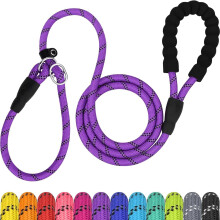 TagME Slip Lead for Dogs No Pull Training Lead 1.8m Reflective Dog Lead with Padded Handle & Anti-Choke Stopper, S/M/L for Small Medium Large Dogs