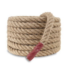 25mm Natural Thick Jute Rope, 15M Twisted 4 Strand Fiber Hemp Rope, Strong Jute Twine String for Gardening, Craft, Bundling, Camping