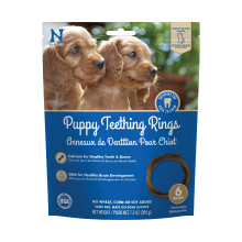 N-Bone 204g Puppy Teething Toys - Puppy Chew Ring - Peanut Butter, 6 Rings | DHA omega 3 fortified, calcium fortified, wheat free, corn free