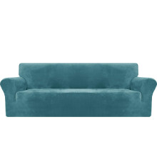 MAXIJIN Thick Velvet Extra Large Sofa Covers 4 Seater Super Stretch Non Slip Oversized Couch Cover for Dogs Cat Pet 1-Piece XL Sofa Slipcover Elastic
