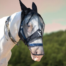 XE Horse Fly Mask with Ears -Breathable Mesh Full Face and Nose Horse Mask for UV Protection and Equine Fly
