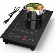 ANHANE Induction Hob,2 Burner Portable Plug-In Hob with 3000W Power