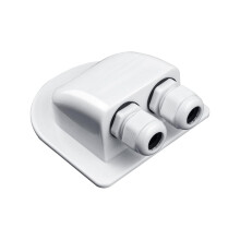 Solar Double Cable Entry Gland IP68 Waterproof Weather Resistant Solar Photovoltaic Plastic Bracket Curved Cable Connector ABS Dual Cable Entry