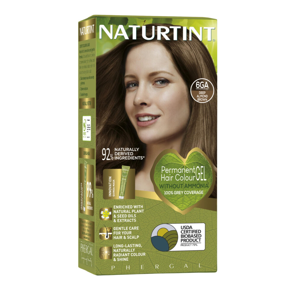 Naturtint 6Ga Deep Almond Brown Permanent Hair Colour Gel 6Ga (Deep Almond Brown) - Image 2
