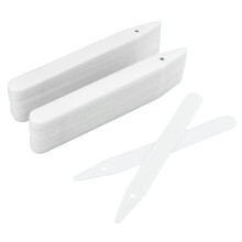 KINGLAKE Plastic Plant Labels - 100pcs 6" White Plant Name Tags for Outdoor Potted Plants, Seedlings, Vegetables & Flowers - 15.3x1.5CM