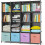 AWTATOS Bookcase 16 Cube Storage Unit Bookshelf Cube Storage DIY Cube Unit | Stackable Storage Cube Shelves 1