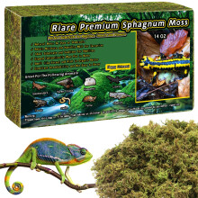 Riare Reptile Sphagnum Moss 400g, Natural Forest Substrate Bedding | Ideal Moist Habitat Liner for Snakes, Geckos, Turtles, Frogs