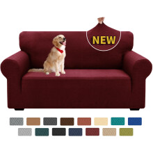 XINEAGE High Stretch Sofa Covers 2 Seater Latest Jacquard Loveseat Covers 1 Piece Loveseat Covers Non Slip Sofa Covers for Dogs Washable Sofa