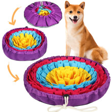 Vivifying Snuffle Mat for Dogs, Durable Snuffle Mat, Washable Interactive Dog Toys for Boredom and Mental Stimulation(Yellow Blue Pink)