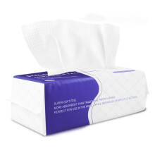 Disposable Face Towel 60 Count Cotton Tissue Dry Face Wipes Face Cloths for Women, Ultra Soft CleanTowels for Washing Face